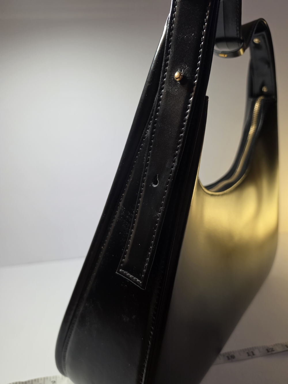 BAGLLET BG135 Black Italian Leather Large Hobo Shoulder Bag - Picture 14 of 16